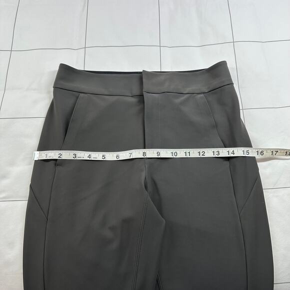 Athleta Pants Womens 2 Arbor Olive Green Stellar Flare Trouser Zip Ankle Commute - Picture 10 of 14